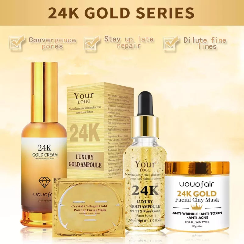 SUERO FACIAL ORO 24 QUILATES ANTIENVEJECIMIENTO COLÁGENO ÁCIDO HIALURÓNICO