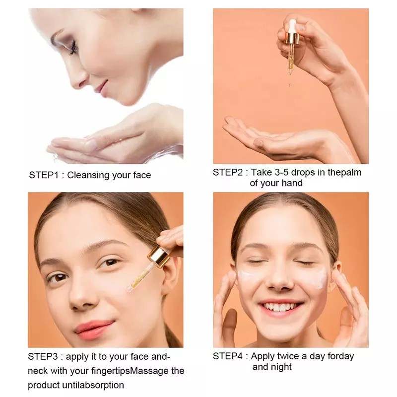 SUERO FACIAL ORO 24 QUILATES ANTIENVEJECIMIENTO COLÁGENO ÁCIDO HIALURÓNICO