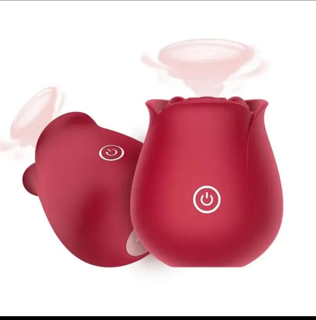 VIBRADOR DE SUCCIÓN ROSA ROJA