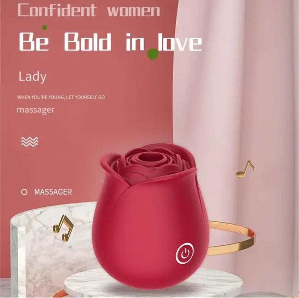 VIBRADOR DE SUCCIÓN ROSA ROJA