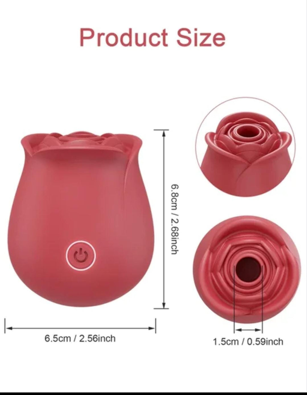 VIBRADOR DE SUCCIÓN ROSA ROJA